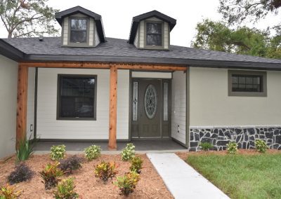 Modern home and a garden